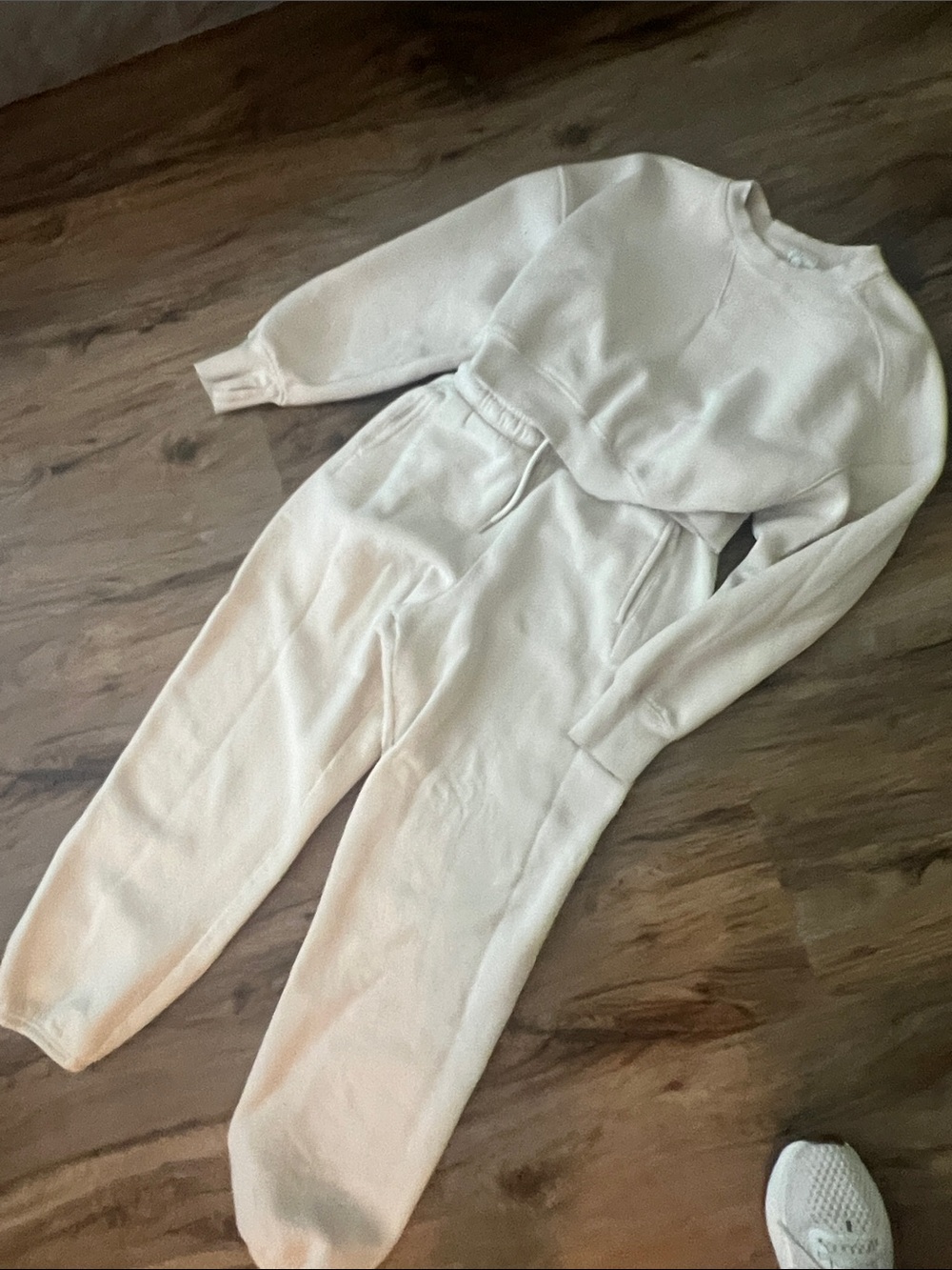 Women's Cozy Cream Sweatshirt & Jogger Set